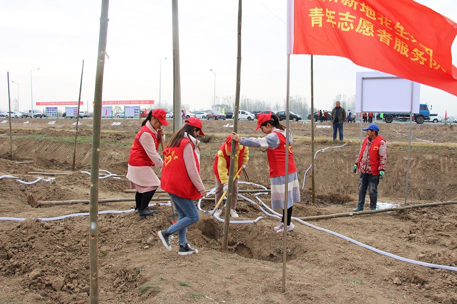 正阳尊龙凯时花生集团志愿者冬季植树活动现场.jpg