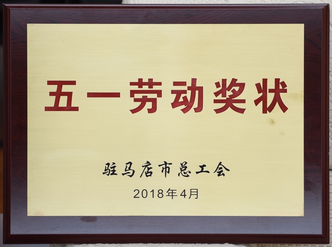 五一劳动奖状 